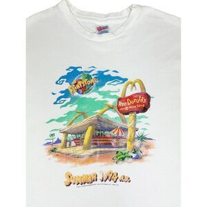 Vintage 90s McDonalds Flintstones T-Shirt XL Rocdonalds Sleeveless Single Stitch